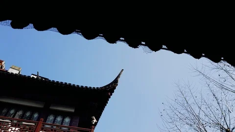 Chinese rooftops Stock Footage 109036798