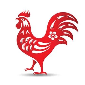 Chinese rooster Illustrazione stock
