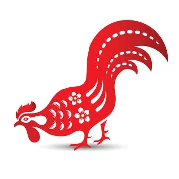 Chinese rooster Illustrazione stock