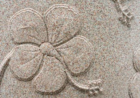 Chinese rose pattern on the surface of the water tank. Foto stock