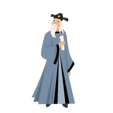 Chinese sage, doctor Stock Illustration
