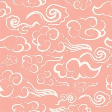 Chinese seamless clouds patterns. can ce used as background, wallpaper. Stock Illustration