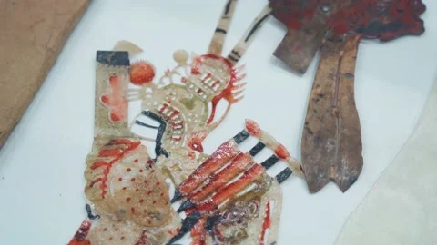 Chinese shadow play Stock Footage 163593129