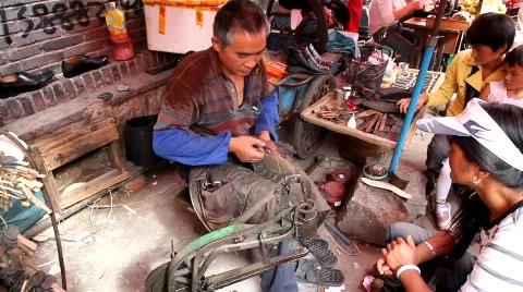 Chinese shoemaker 動画素材 513011