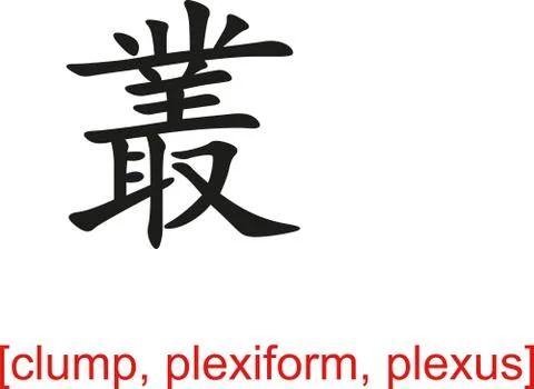 Chinese Sign for clump, plexiform, plexus Stock-Illustration