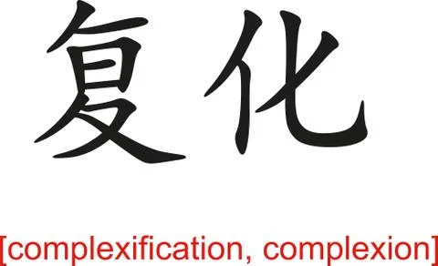 Chinese Sign for complexification, complexion Stock Illustration