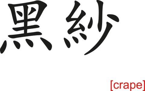 Chinese Sign for crape Illustrazione stock