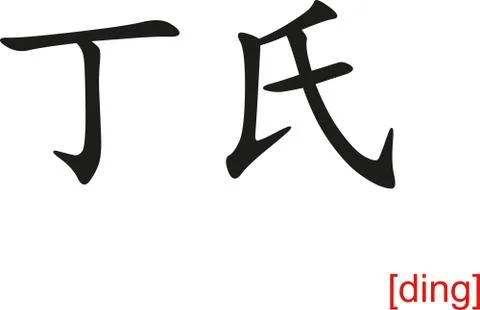 Chinese Sign for ding Stock Illustration