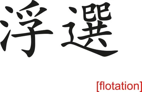 Chinese Sign for flotation Illustrazione stock