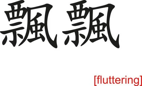 Chinese Sign for fluttering Stock-Illustration