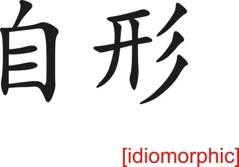 Chinese Sign for idiomorphic Stock Illustration