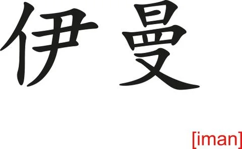 Chinese Sign for iman Ilustración de archivo