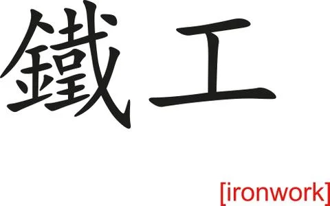 Chinese Sign for ironwork Stock Illustration