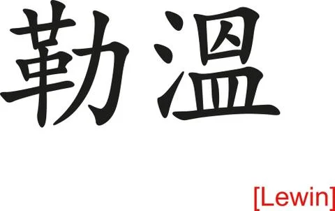 Chinese Sign for Lewin Illustrazione stock