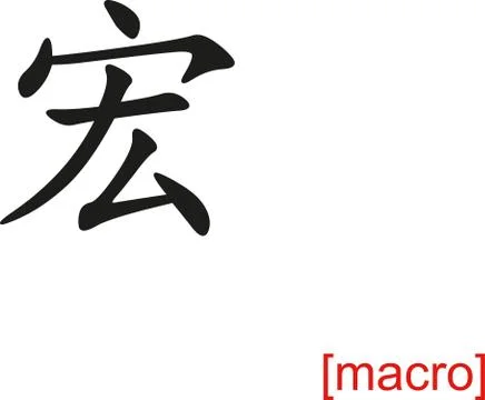 Chinese Sign for macro Illustrazione stock