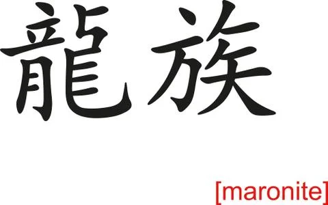 Chinese Sign for maronite Stock Illustration