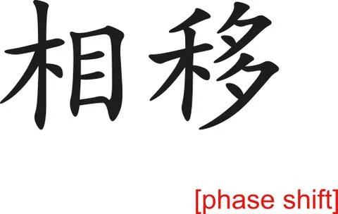 Chinese Sign for phase shift Stock Illustration
