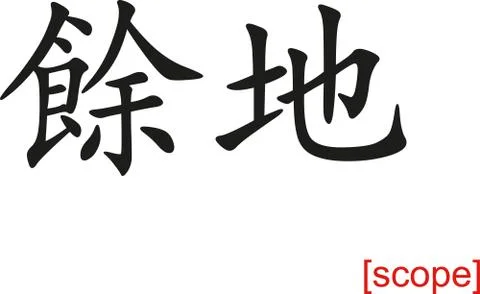 Chinese Sign for scope Illustration