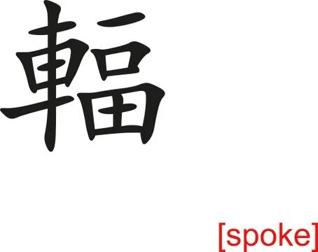 Chinese Sign for spoke Stock Illustration
