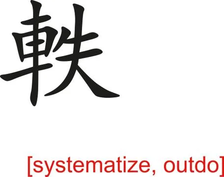 Chinese Sign for systematize, outdo Stock Illustration