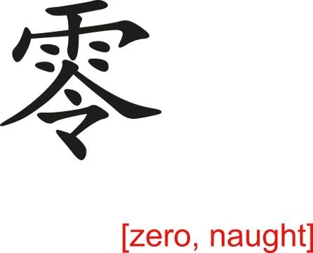 Chinese Sign for zero, naught Stock-Illustration