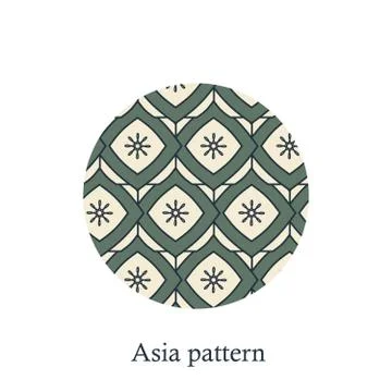 Chinese Simple Oriental Pattern Background Texture. Geometric Shapes. Vector Stock Illustration