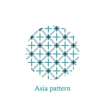 Chinese Simple Oriental Pattern Background Texture. Geometric Shapes. Vector Stock Illustration