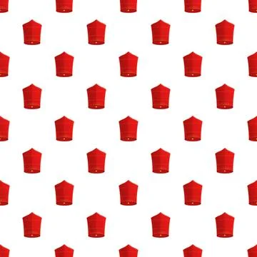 Chinese sky lanterns seamless pattern illustrating celebration Stock Illustration