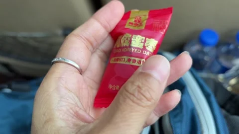 Chinese Snack on Bus Stock Footage 252955998