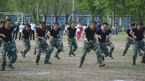 Chinese soldiers combat demonstration 動画素材 24467013