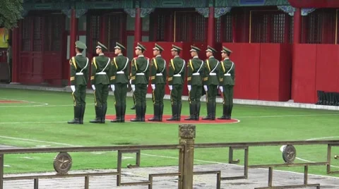 Chinese Soldiers 스톡 동영상 8802537