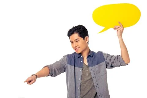 Chinese with speech bubble Foto stock