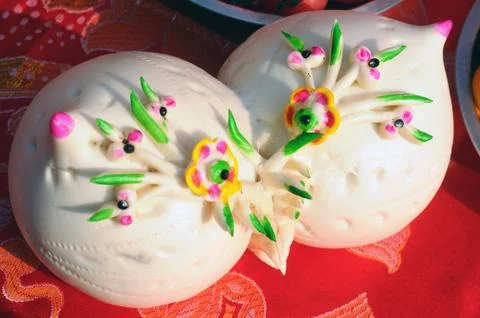 Chinese steamed bread Stock-Fotos