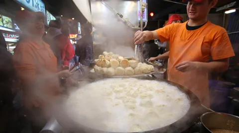 Chinese steamed buns Stock Footage 34522335
