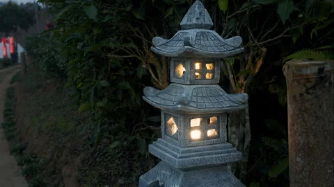Chinese stone lantern. Stock Footage 250814904