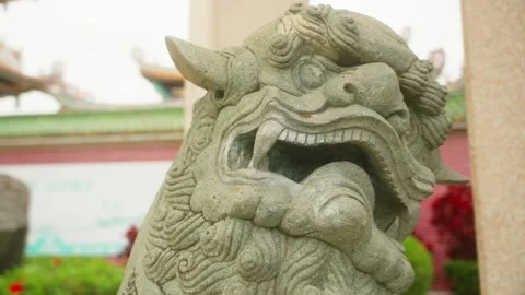 Chinese stone lion 動画素材 169523632