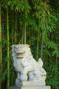Chinese stone lion Stock Photos