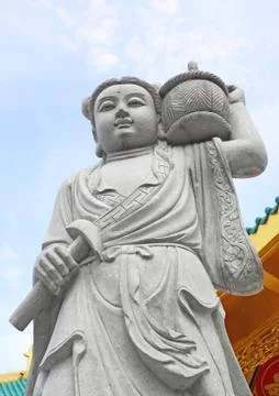 Chinese stone statue in phuket Stock Photos