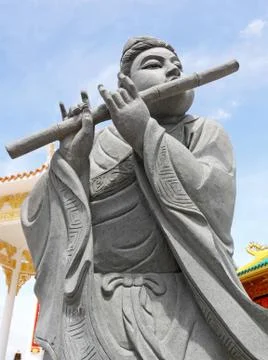 Chinese stone statue in phuket Stock Photos