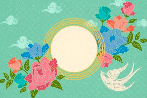Chinese style background Illustrazione stock