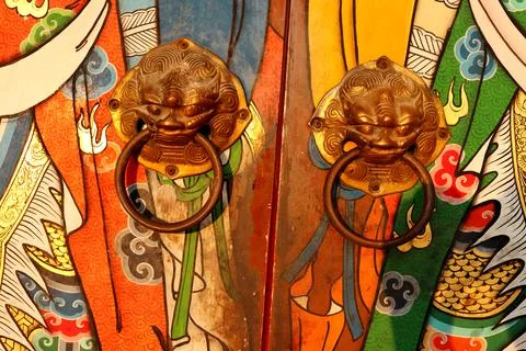 Chinese style door knobs. Fotos de archivo