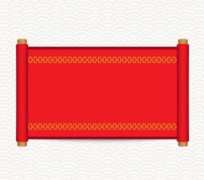 Chinese style scroll vector illustration イラスト素材