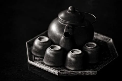 Chinese style tea set Stock Photos