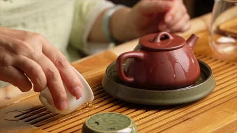 Chinese tea ceremony Stock Footage 217369777