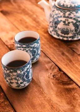 Chinese tea cups. Stock Photos