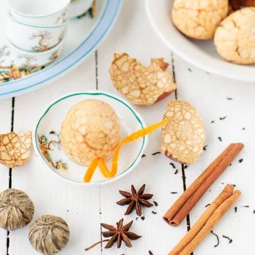 Chinese Tea Eggs Stock Photos