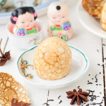 Chinese Tea Eggs Stock Photos