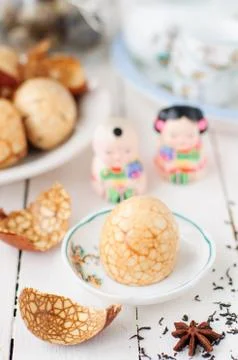 Chinese Tea Eggs Stock Photos