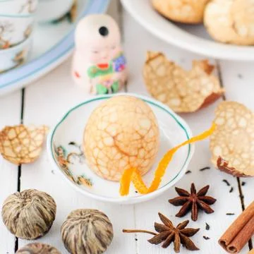 Chinese Tea Eggs Foto stock