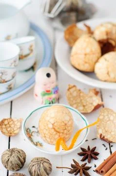 Chinese Tea Eggs Stock Photos